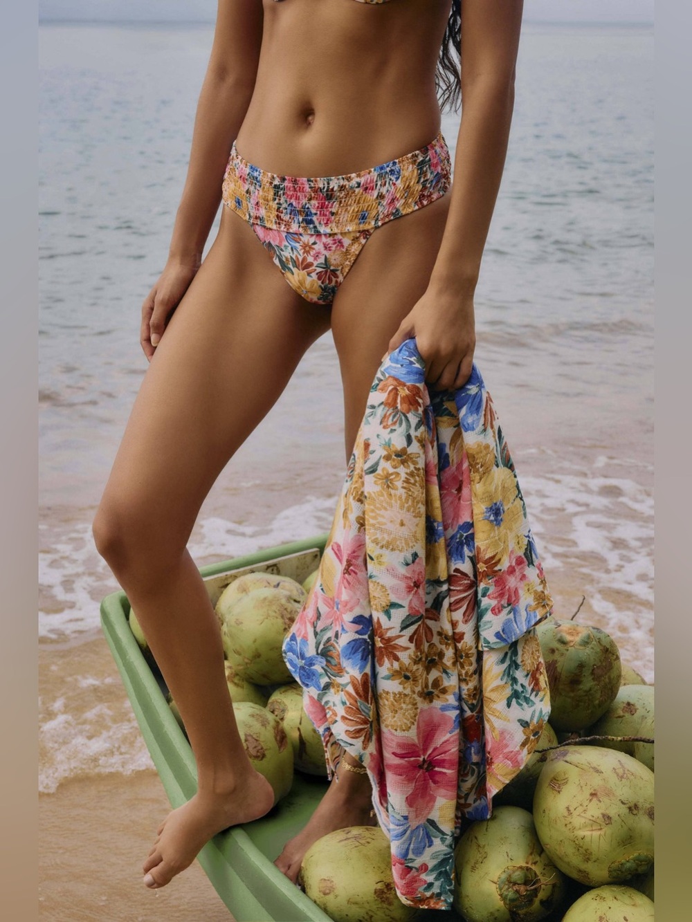 Farm Rio Multicolor Floraline Sarong - Picture 4 of 5